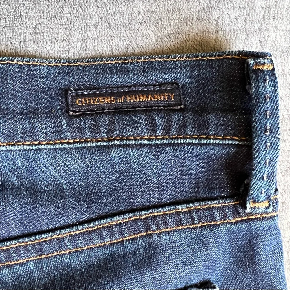 Citizens of Humanity Sz 25 Dani Crop Cuffed Straight Leg Jeans in Scorpio Wash